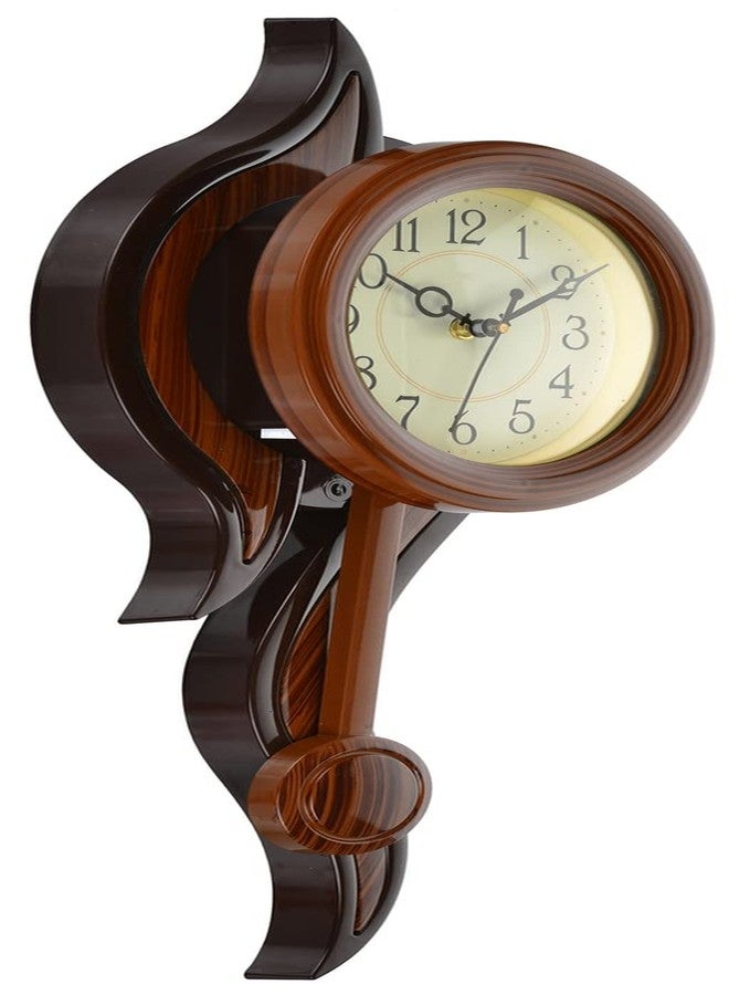 Harbour Analog Latest Stylish New Models Wall Clock with Pendulum for Home Living Room Hall Bedroom (Size Height 52 CM X Width 22 CM)- Home Decor Big Size Wall Clock Mz AD 13 DB 2 - Image 4